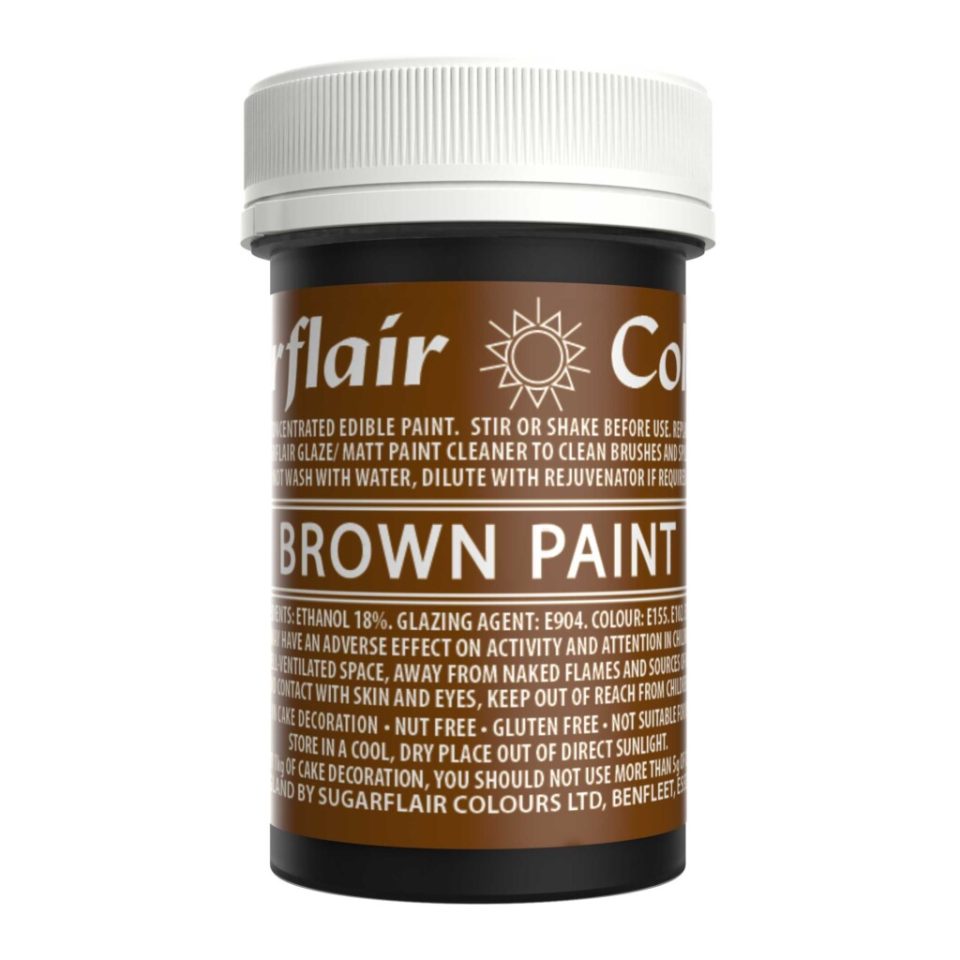 Sugarflair Edible Paint Brown 20 g
