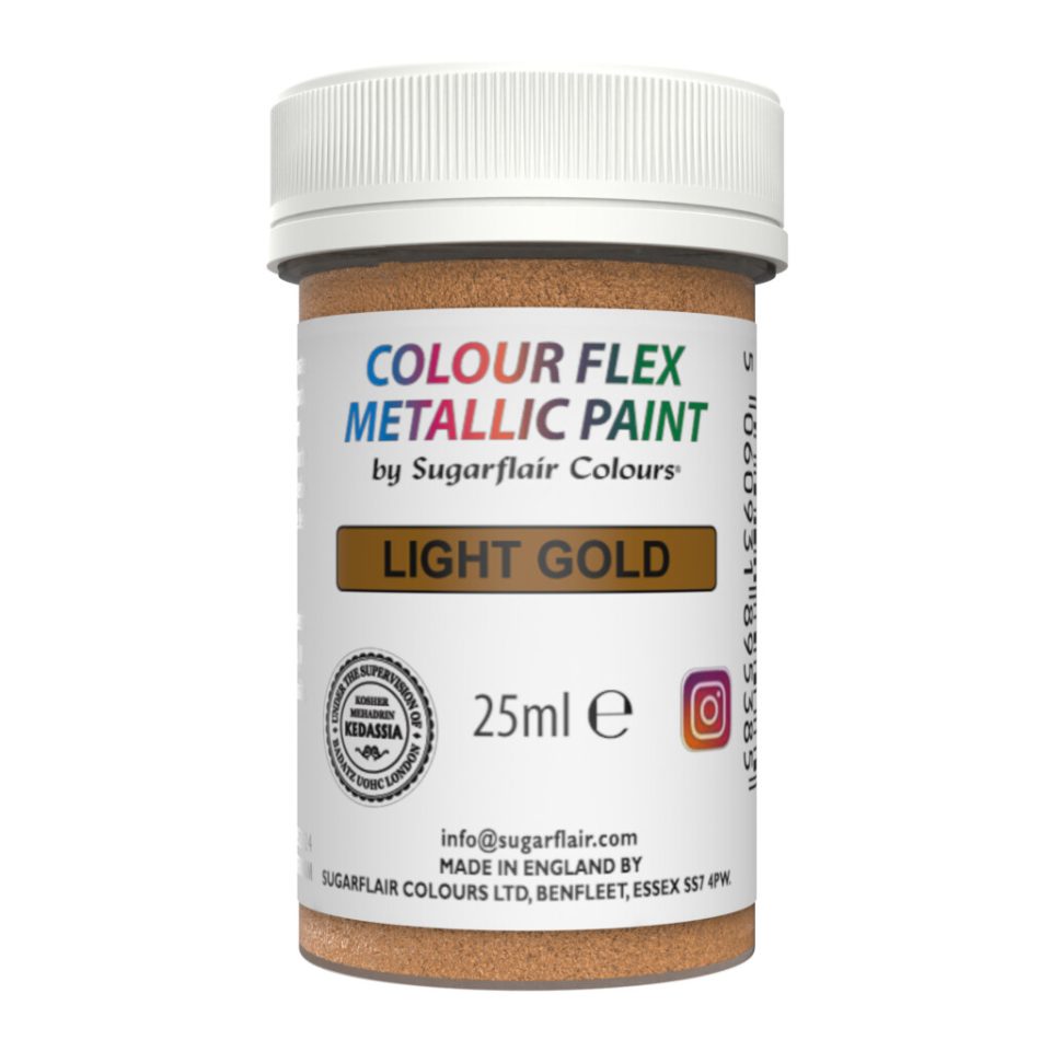 Sugarflair Edible Metallic Paint Light Gold 25 g