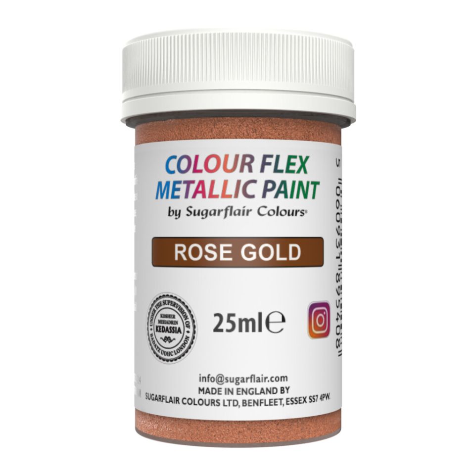 Sugarflair Edible Metallic Paint Rose Gold 25 g