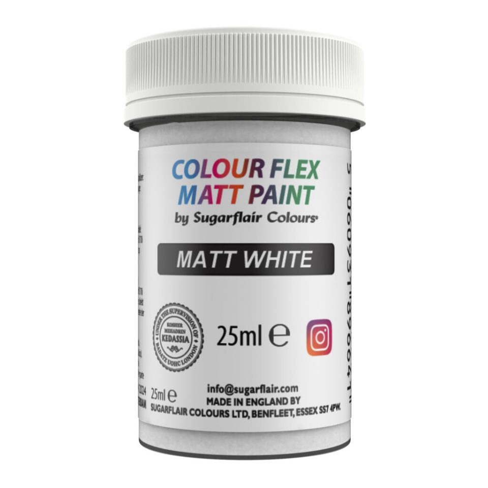 Sugarflair Edible Paint Matt White 25 ml