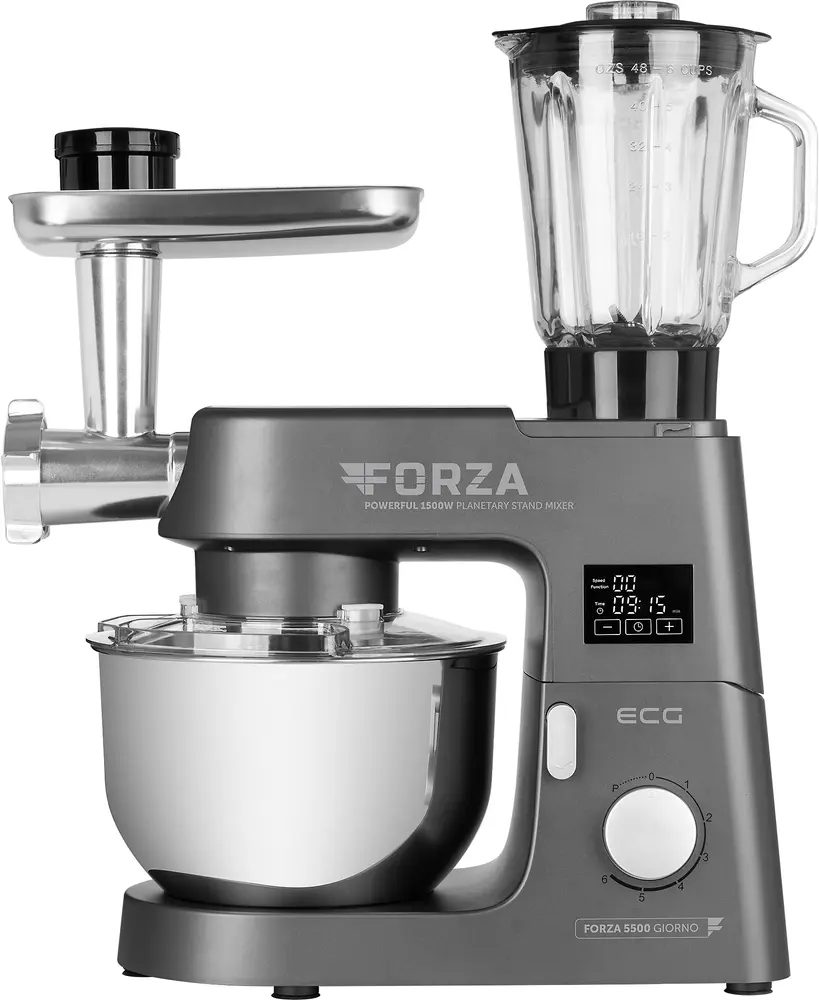 ECG FORZA 5500 keukenmachine 1500 W 6,5 l Zwart