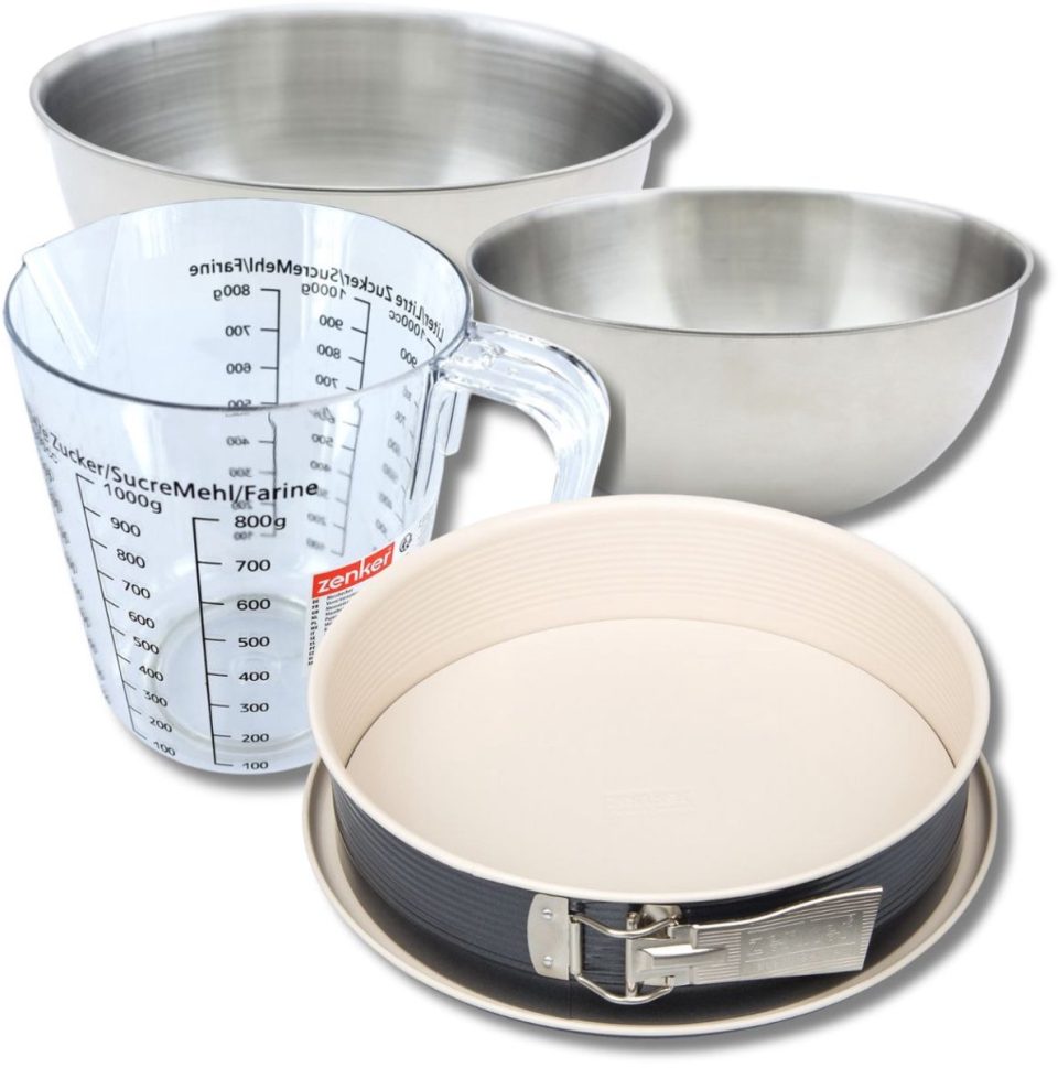Zenker Bakkersset met springvorm 2 mengkommen 27 cm