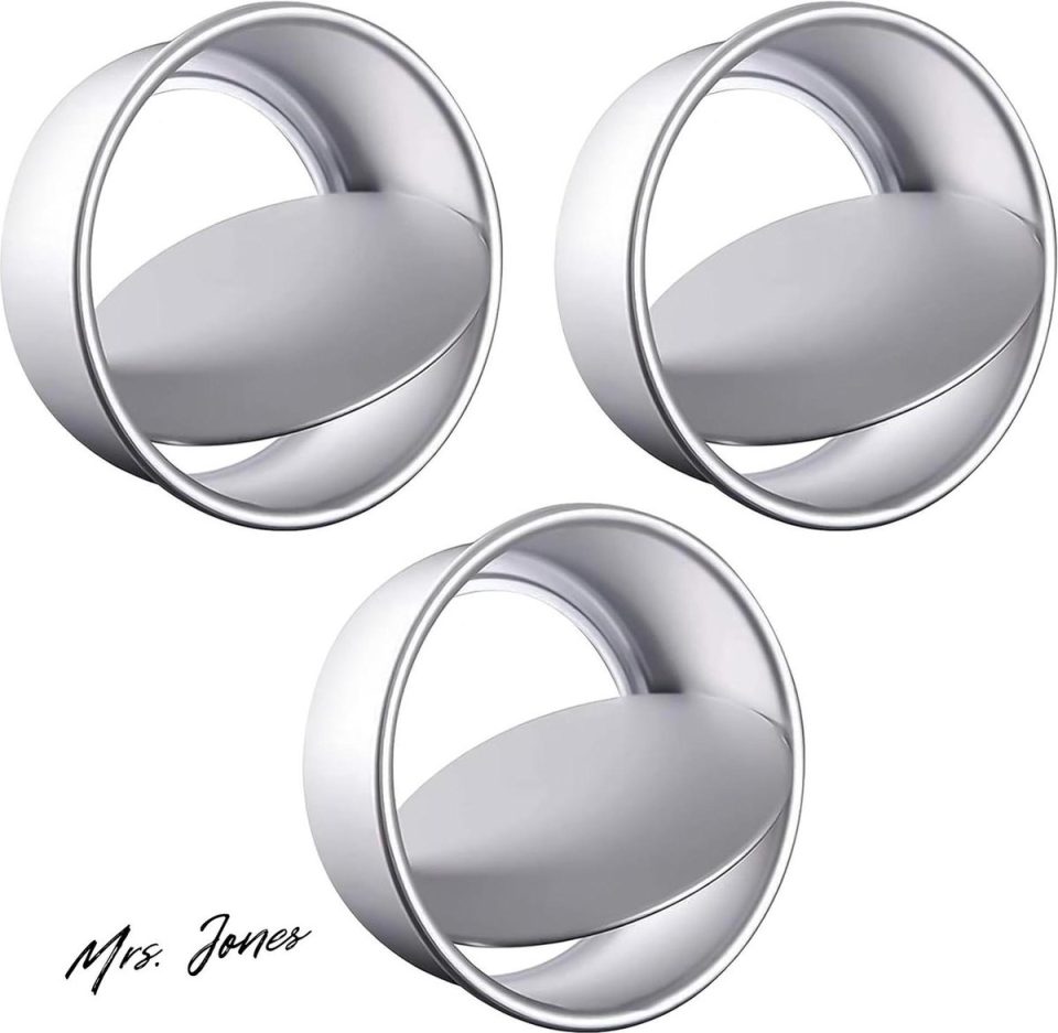 Mrs. Jones 3-delige 6-inch bakpan set geanodiseerd aluminium ronde