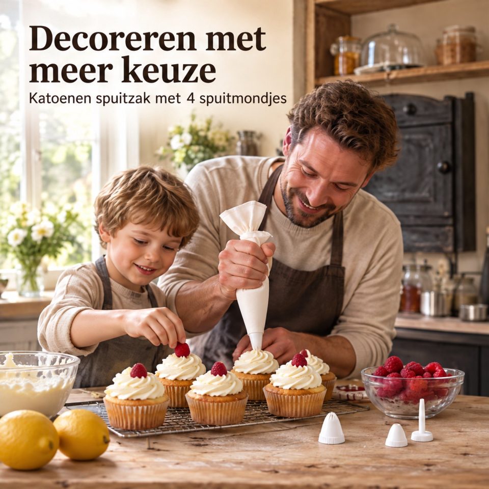 Cheqo spuitzak met 4 Spuitmondjes