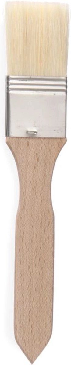 Hendi Platte boterbakkwast met houten steel 40 mm