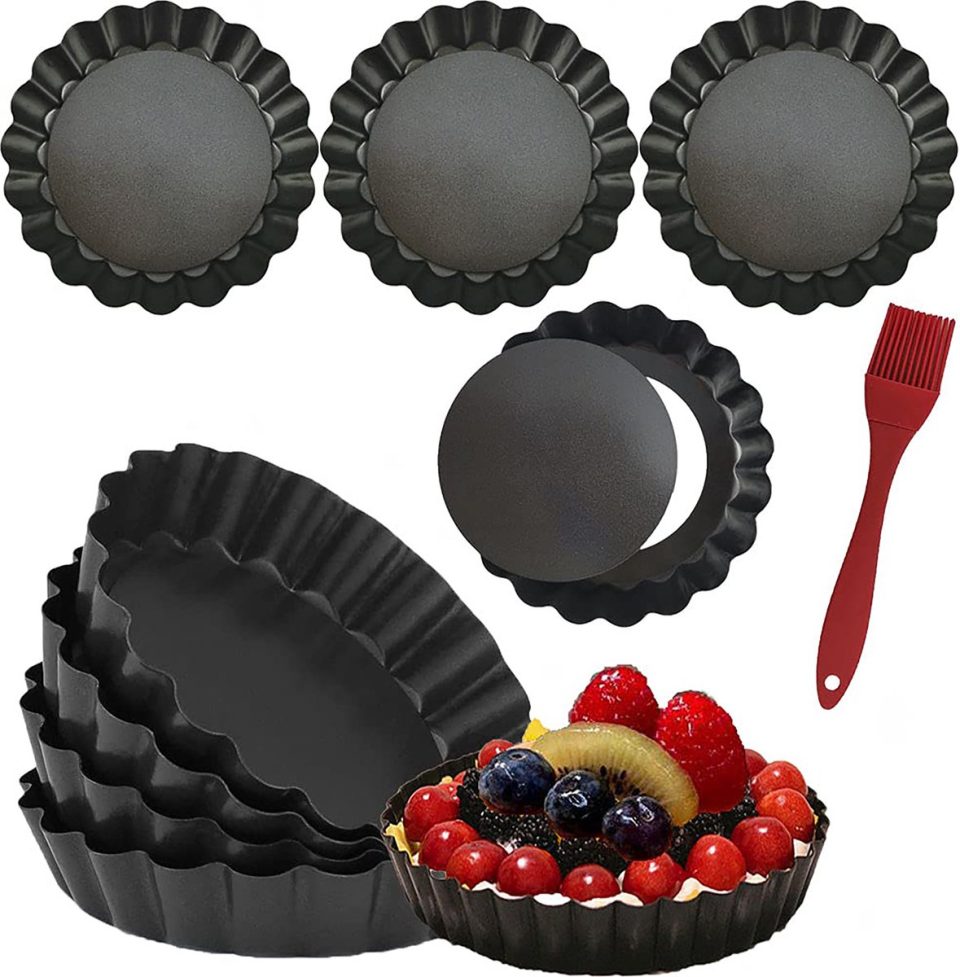 Yono Tartelettevormen Mini Taartvormpjes 10 cm (8 stuks)
