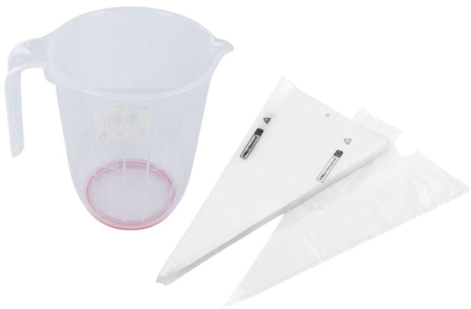Fackelmann Set van 100 wegwerp professionele spuitzakken 50 cm 1 l