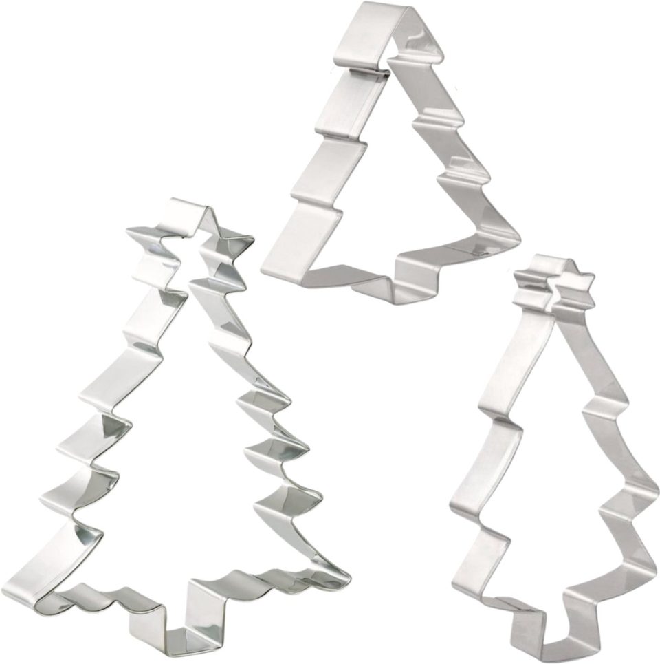 Winkrs 3X Kerstboom Uitsteekvormen 16 cm