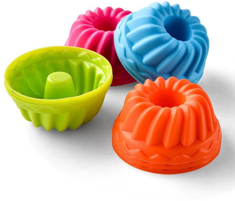 Ibenzoa muffinvormen Herbruikbare Siliconen Tulband Set voor Diverse (12 stuks)