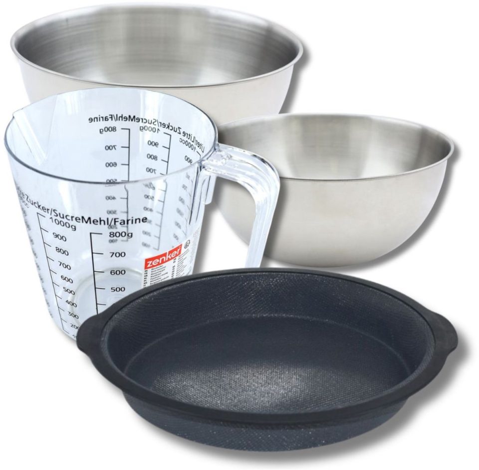 Zenker Bakkersset met een springvorm van 2 mengkommen 25 cm