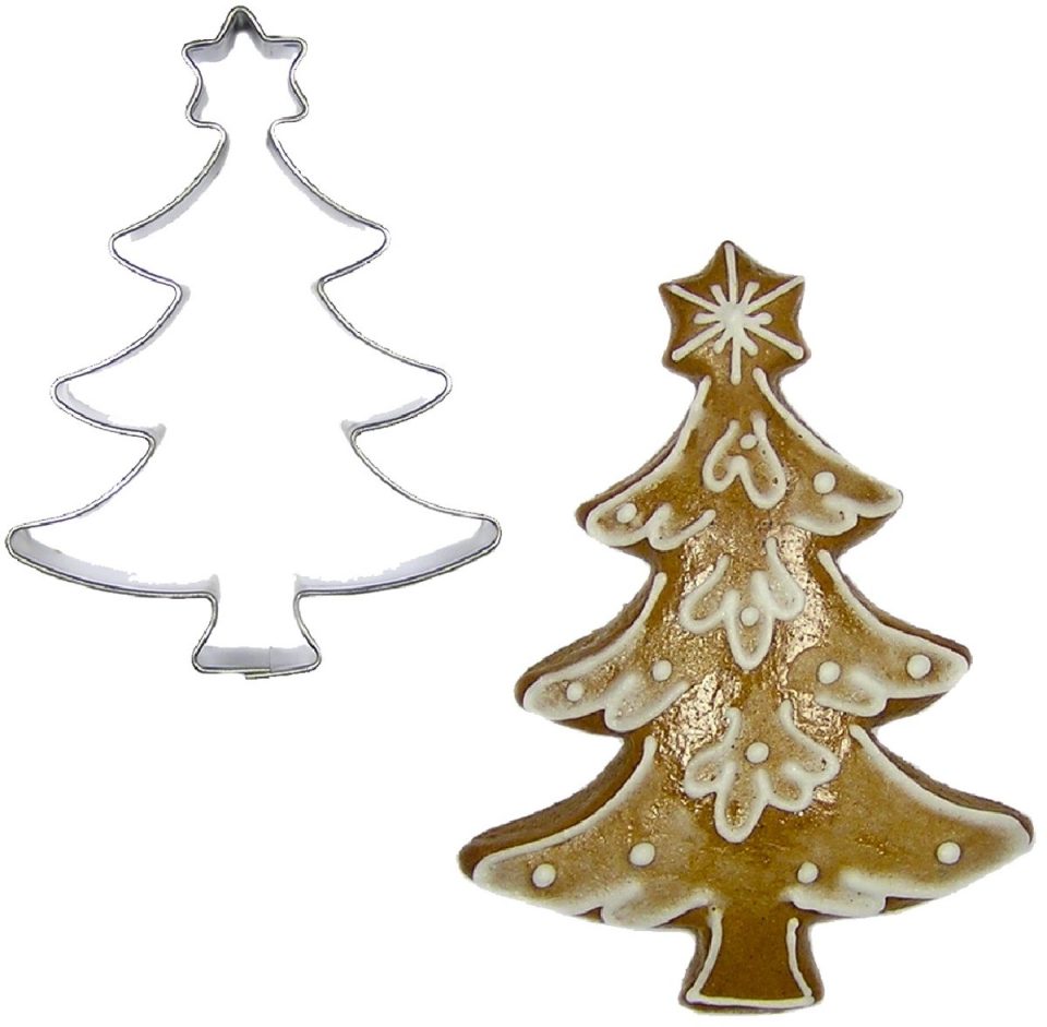 Brand New Cake uitsteekvorm Kerstboom met Ster RVS 7,5 cm