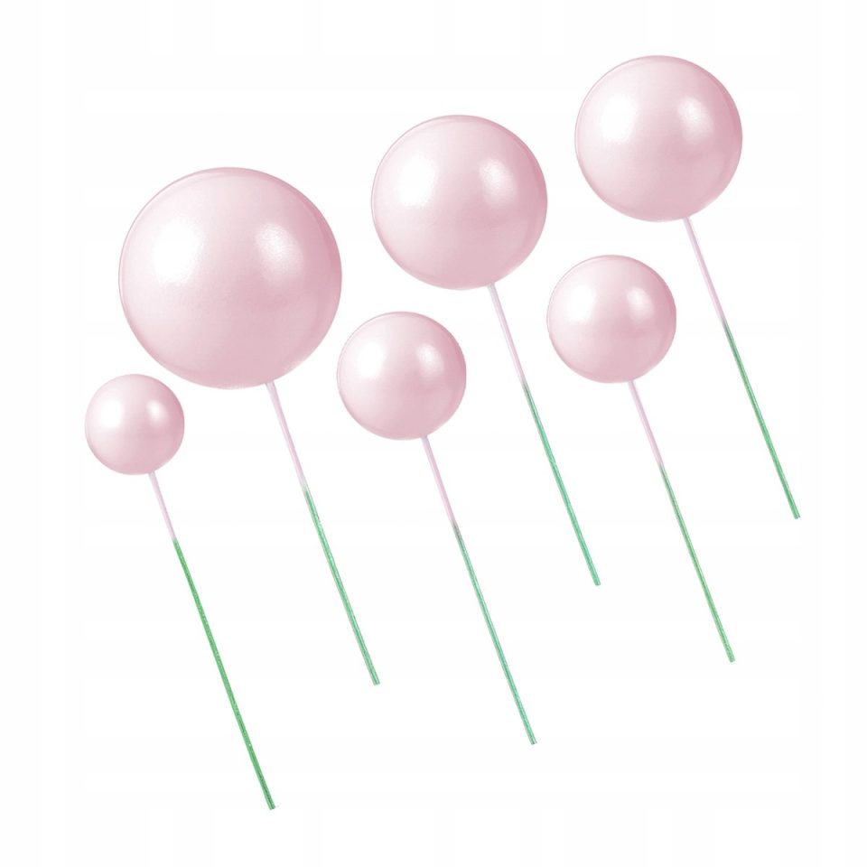 Tortito Roze Taart Decoratie Balletjes op Prikkers (20 stuks)