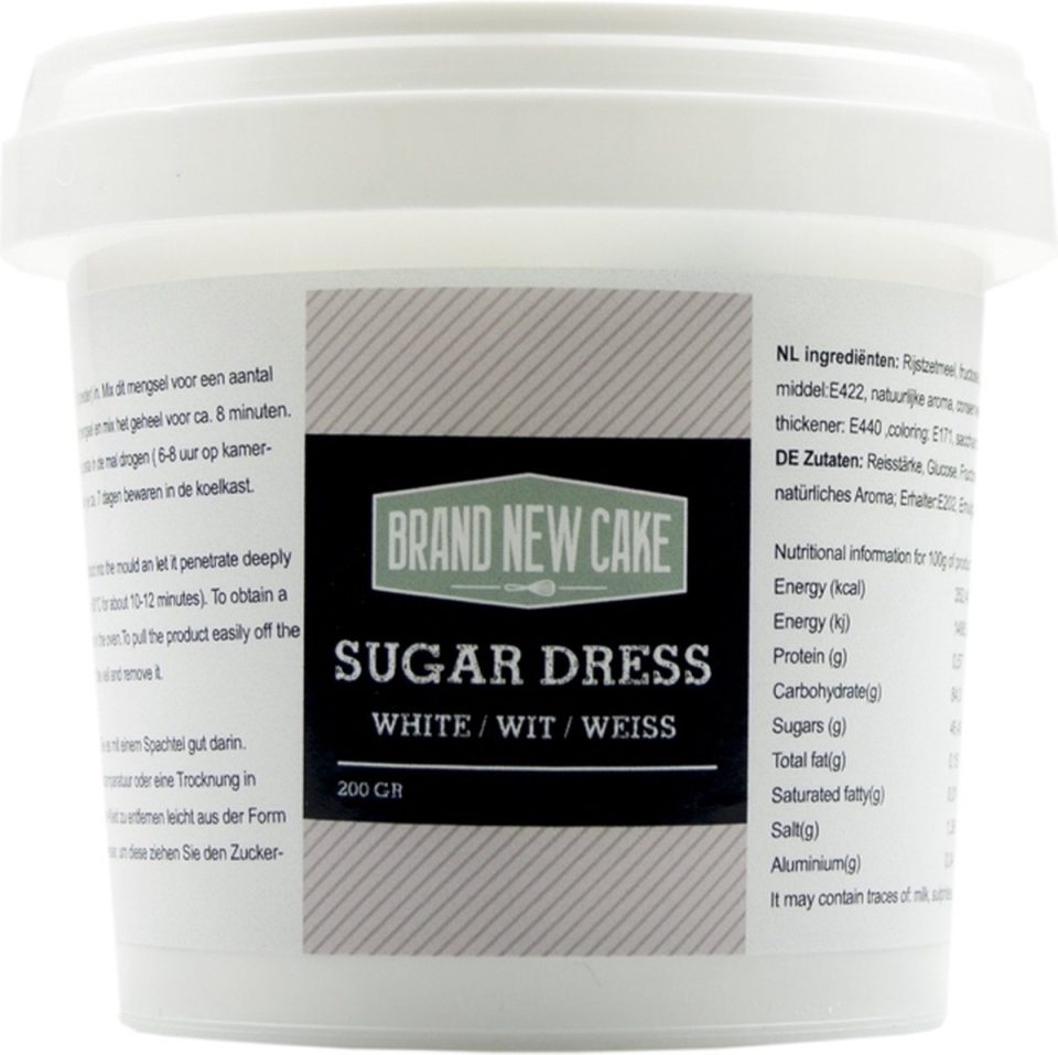Brand New Cake Sugar Dress Pasta Wit 200 g