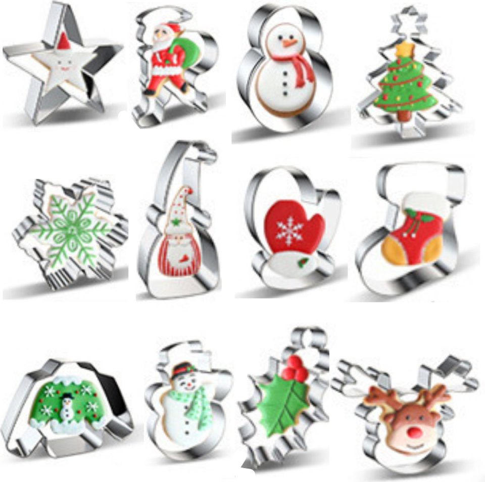 Winkrs uitsteekvormpjes Kerst Set van 12