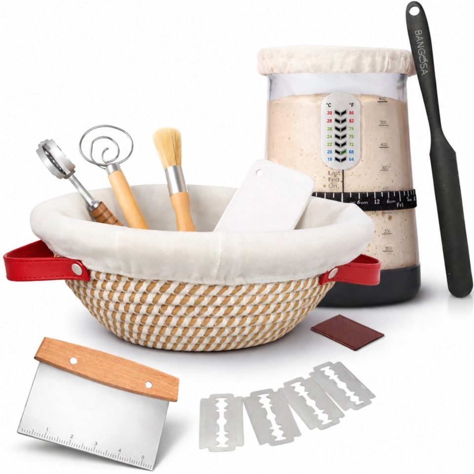 Bangosa Zuurdesem Starter Set en Broodbak Set