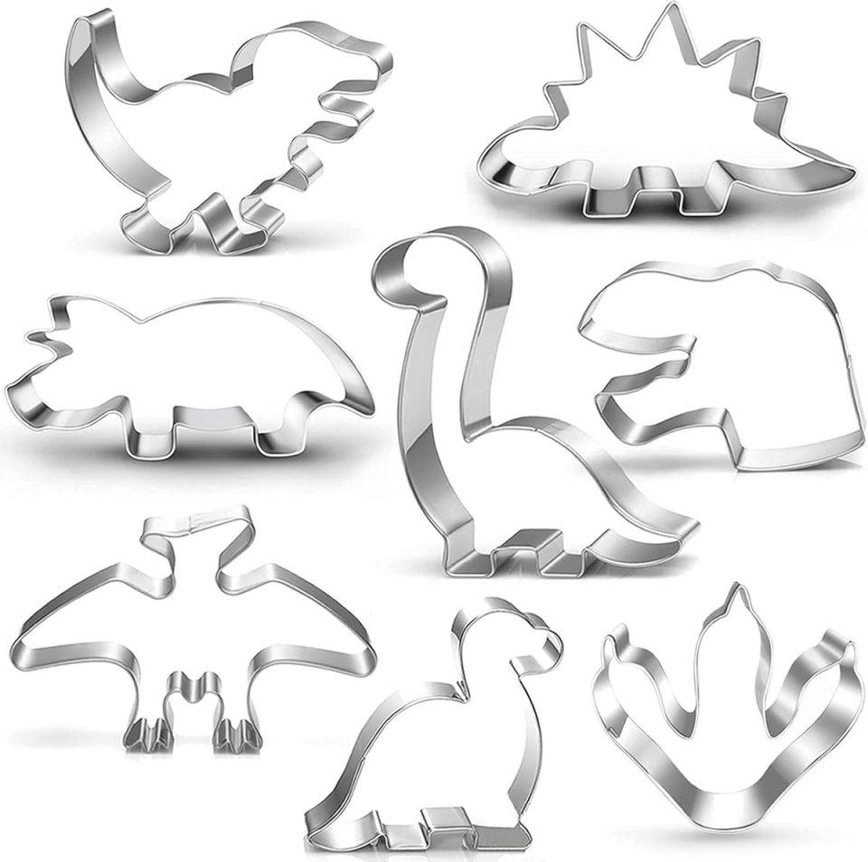 Famanu uitsteekvormpjes Dinosaurus 8-delige