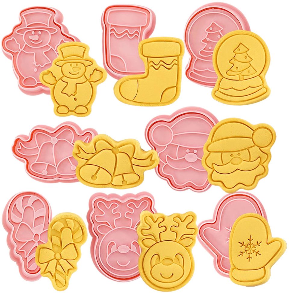 Famanu Set van 3D peperkoekmannetjes koekjesvormen (8 stuks)