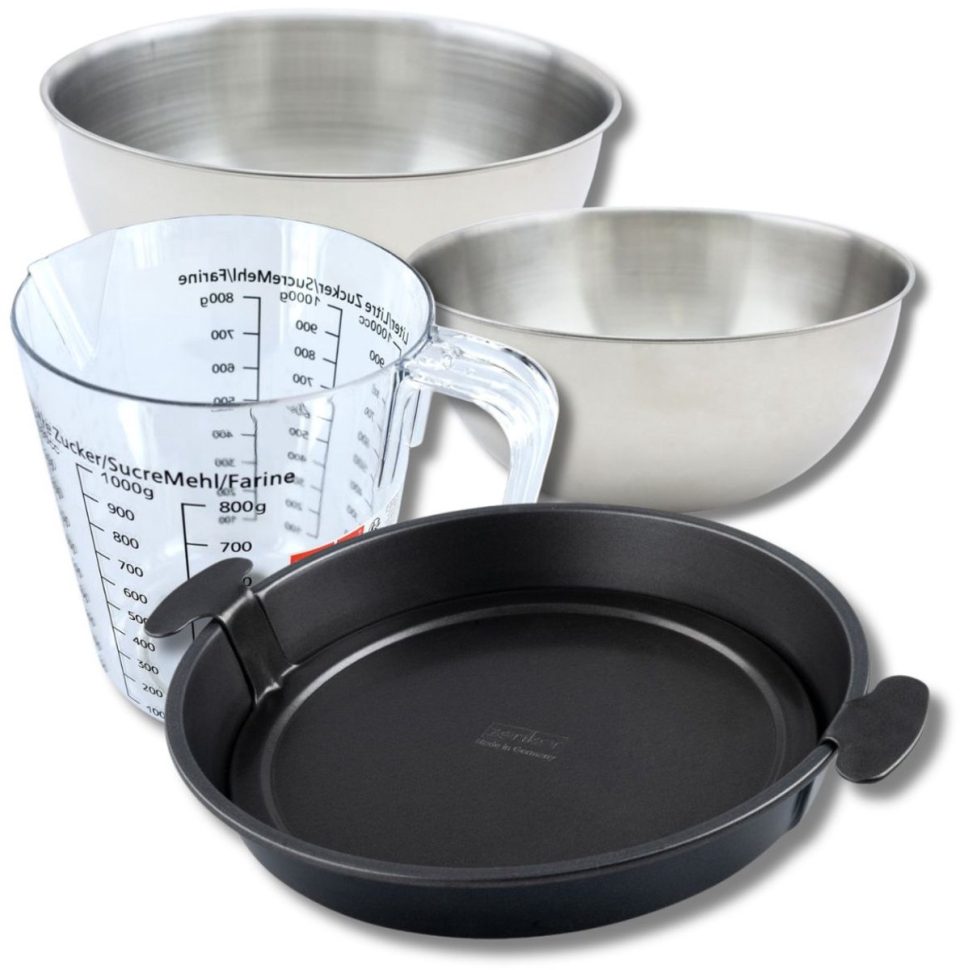 Zenker Bakkersset met quichevorm 2 mengkommen 28 cm