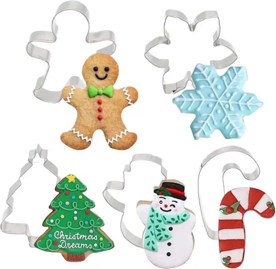 Without lemon Set van 5 Kerst Cookies Cutter Koekjes bakken
