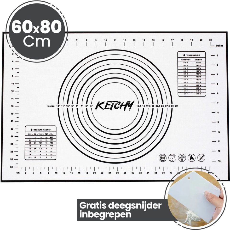 Ketchy Siliconen Deegmat 60 x 80 cm