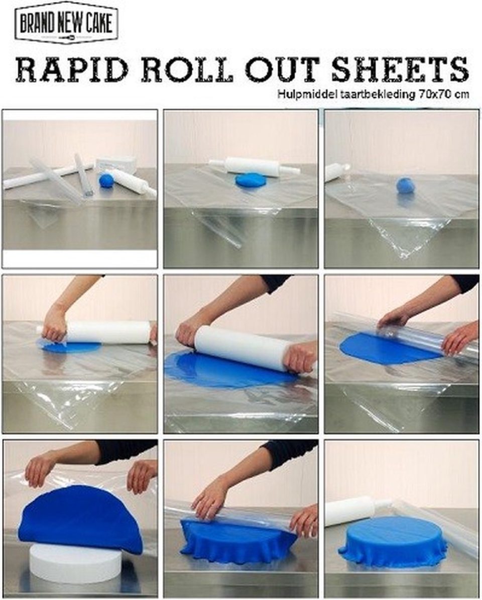 Brand New Cake Roll Out Sheets-hulpmiddel taartbekleding 70x70