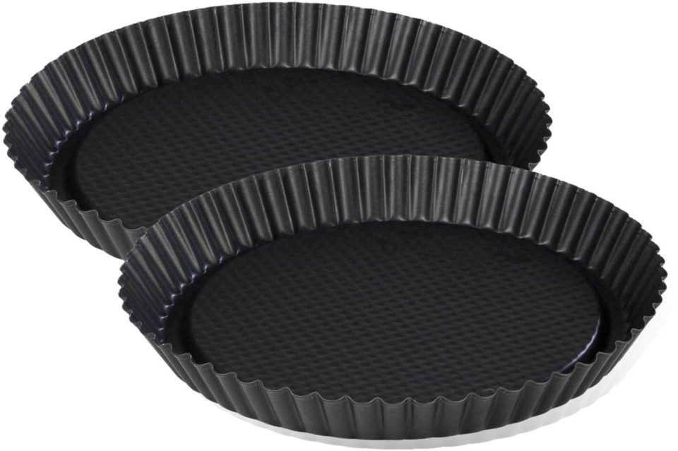 Zenker Set van 2 omgekeerde taartvormen Black Metallic 30 cm