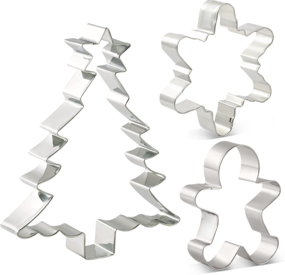 Winkrs Set Kerst uitsteekvormen 3 vormen Kerstboom, Koekemannetje, Kerstster