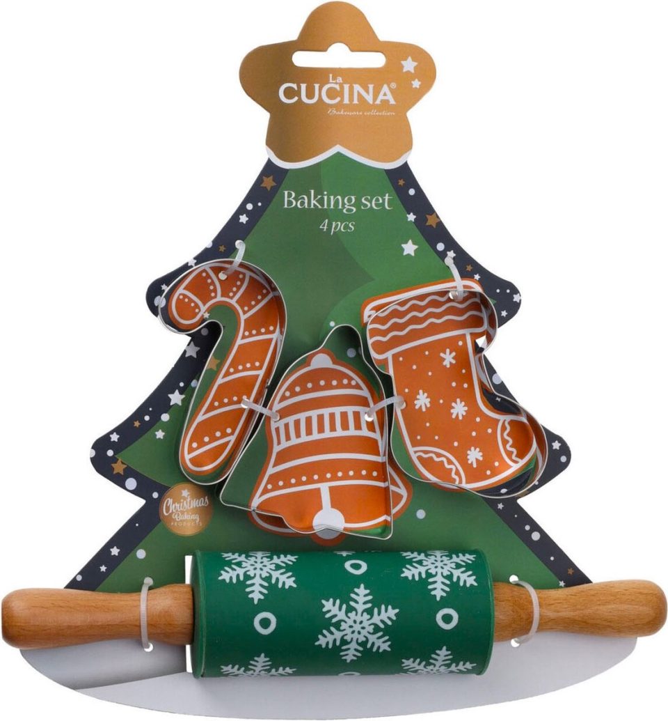 cucina Kerst 4-delige bakset voor kinderen in cadeauverpakking