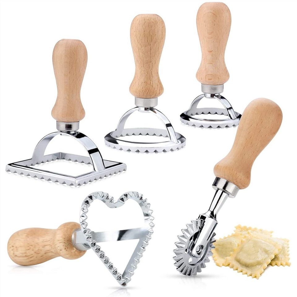 Mutig 5-delige Raviolivormen met Houten Handvat