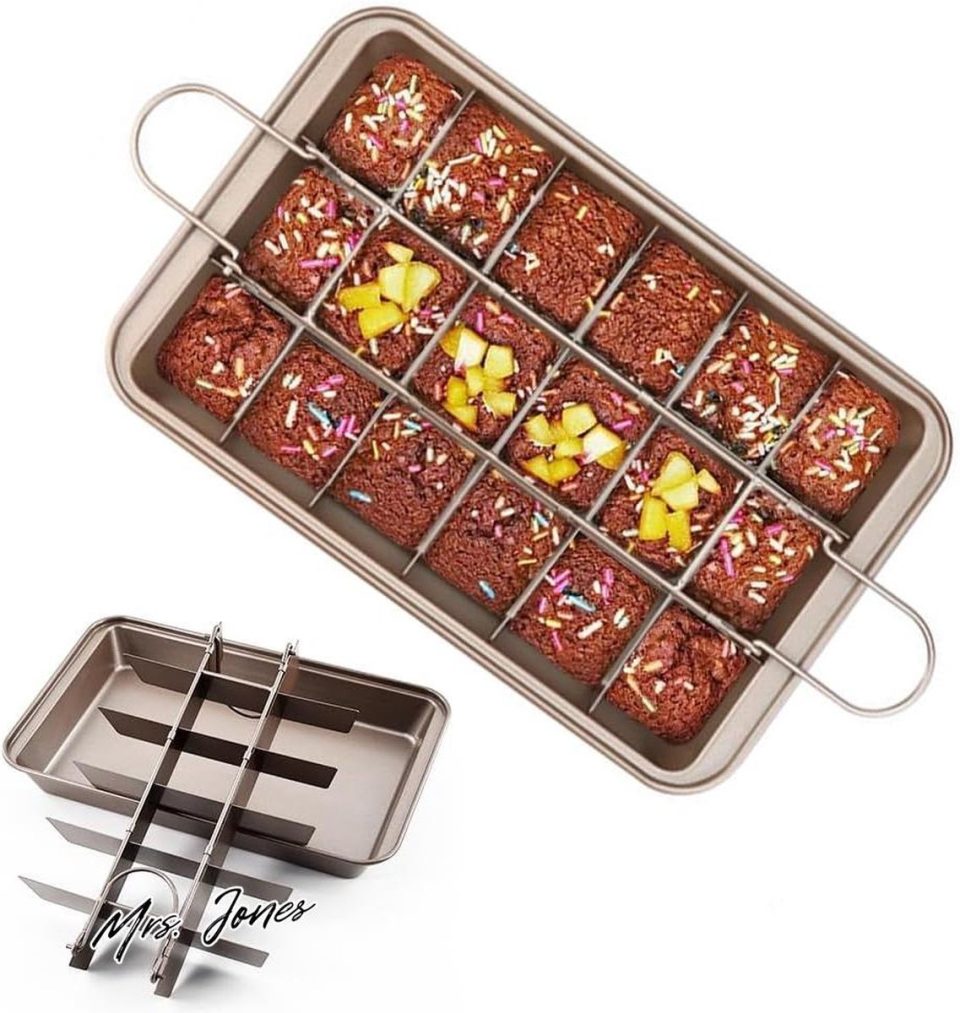 Mrs. Jones Brownie-bakvorm verstelbaar antiaanbaklaag feest verjaardag.