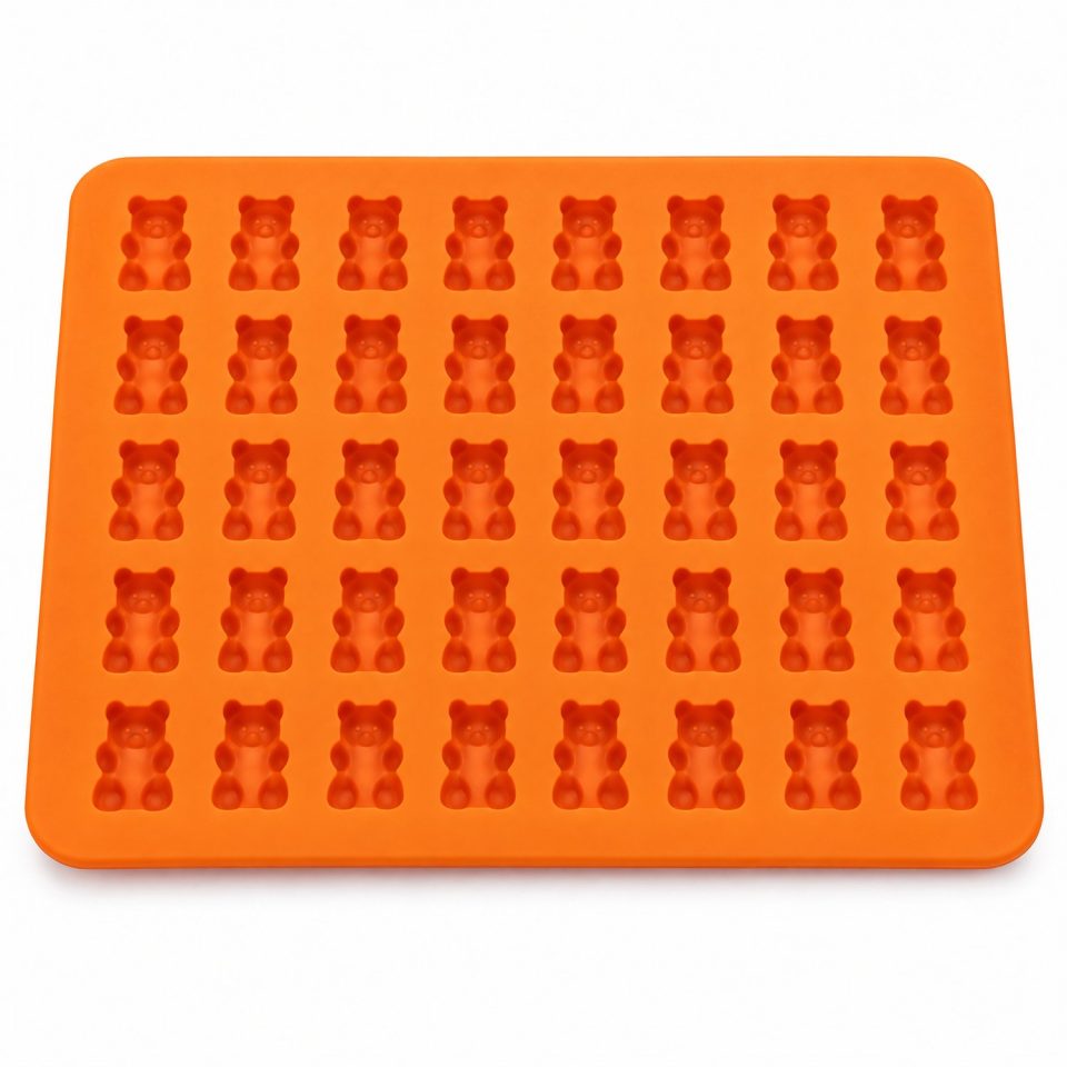 BukkitBow chocolade Vorm van Siliconen Gummy Bear Mal Oranje