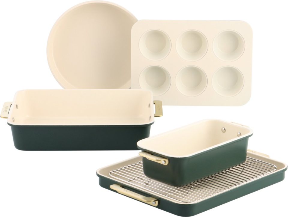 Greenpan Padova Reserve Bakeware 6-delig PFAS-vrije antikleeflaag Groen