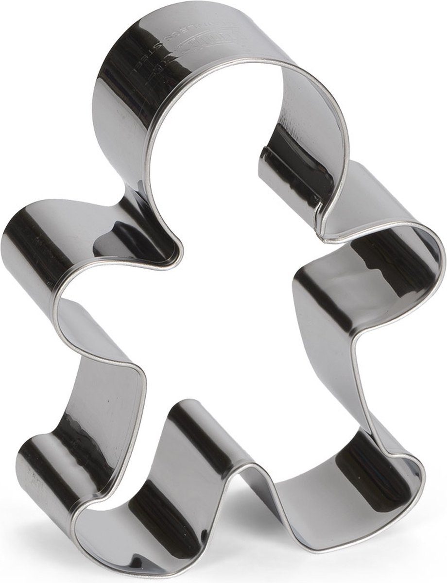 Patisse uitsteekvorm Speculaaspop RVS zilver 7 cm