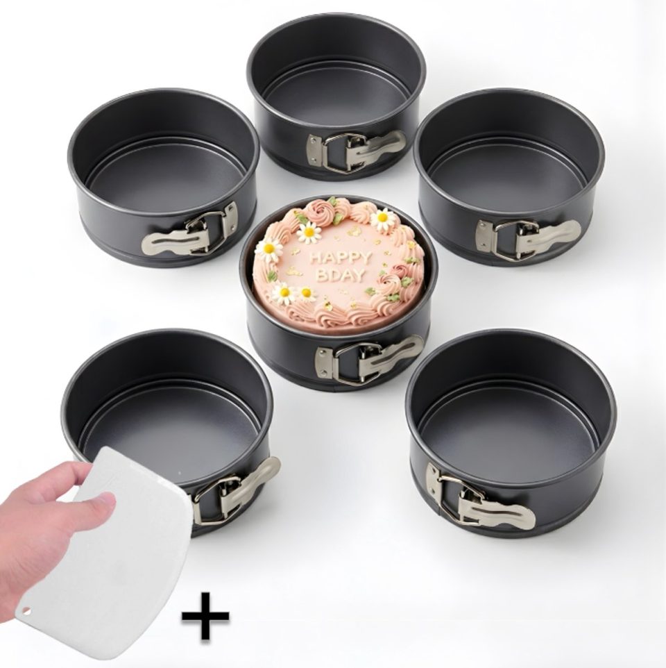 Coock springvorm Mini Set van 5 Ø Zwart 12 cm