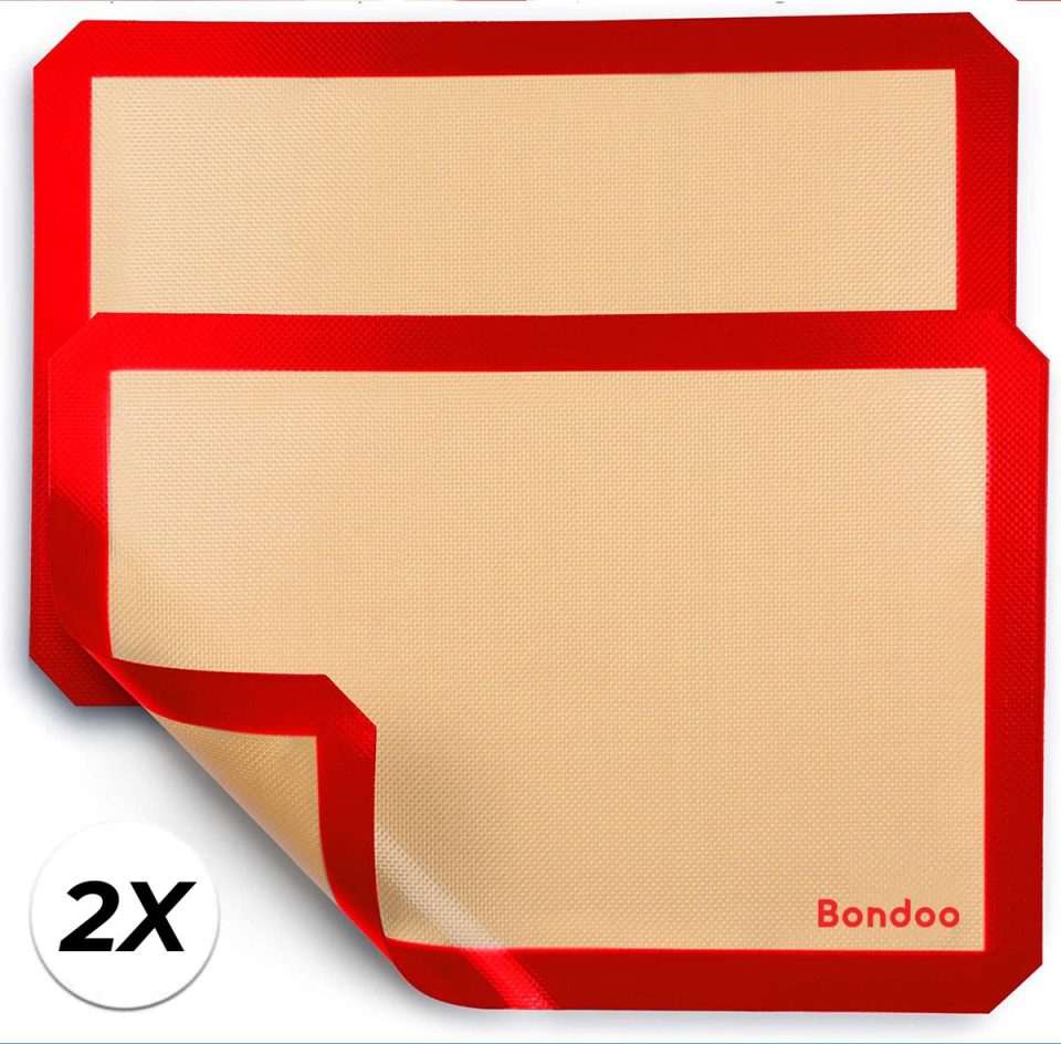 Bondoo bakmat Siliconen Rood 40 x 30 cm (2 stuks)