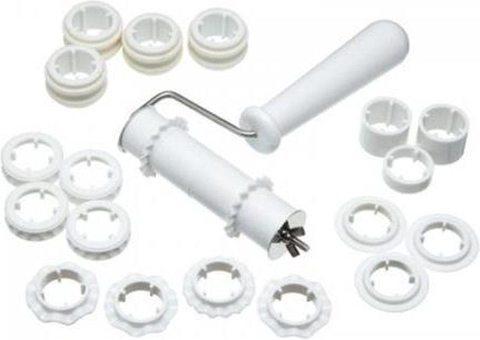 KitchenCraft fondant uitsteker / patroon roller embosser set