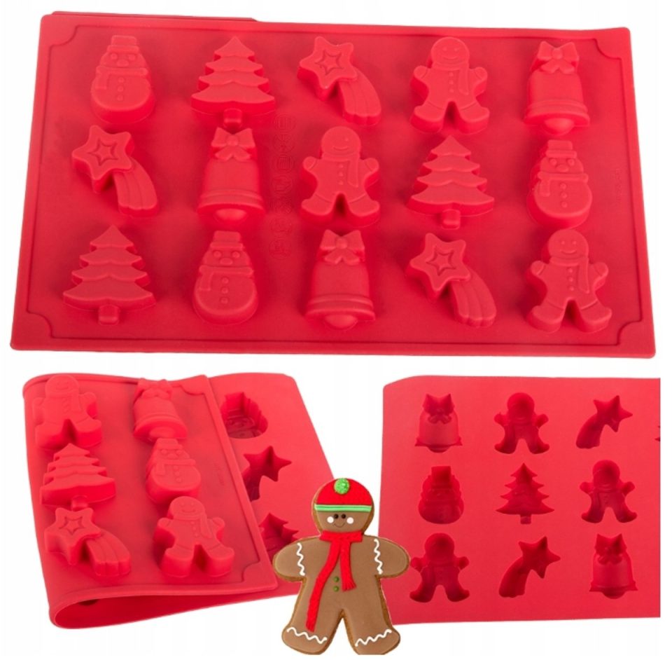 Actie4you® siliconen bakvorm Kerst