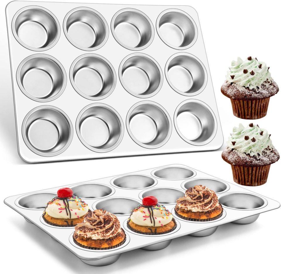 Famanu muffinvorm Roestvrijstalen set van 2
