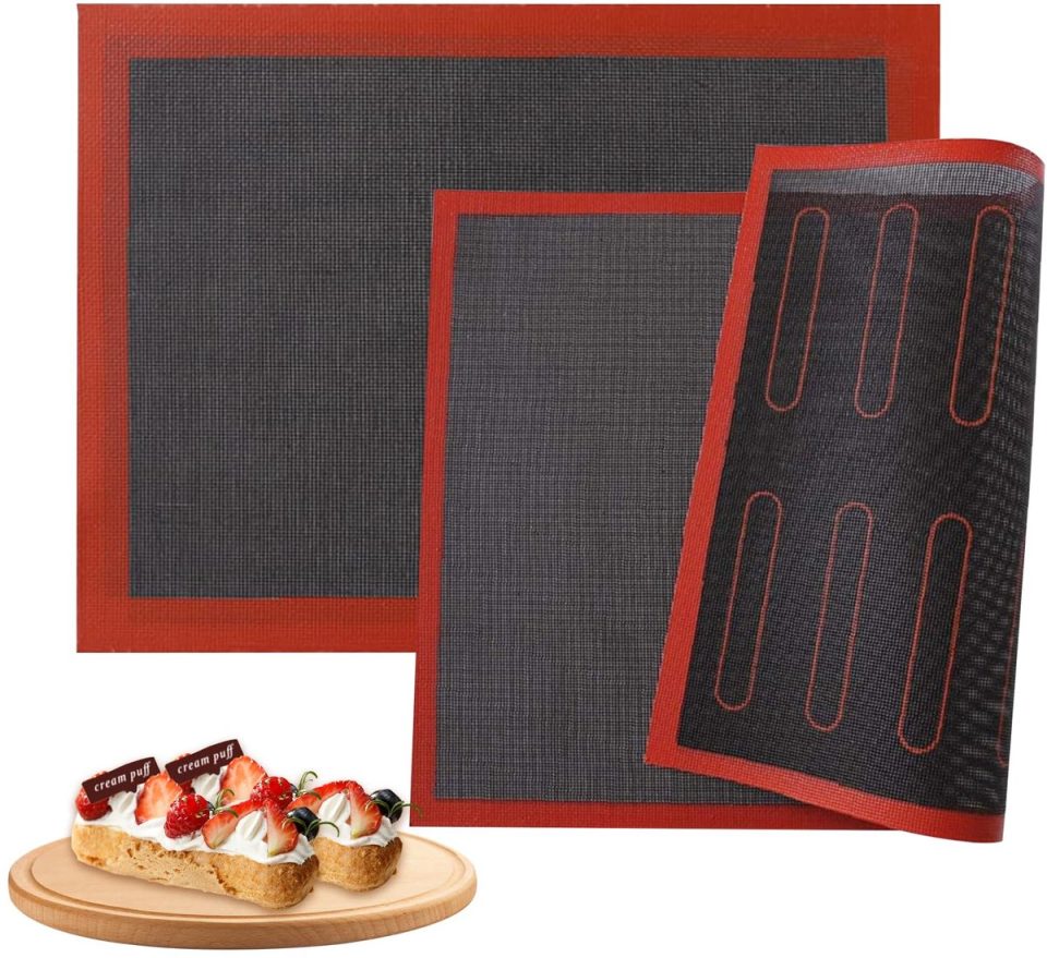 Famanu Set van 2 siliconen bakmatten 40 x 30 cm