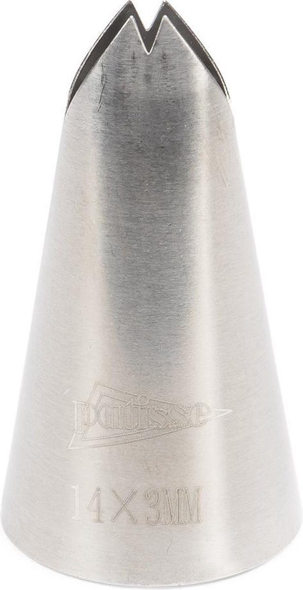 Patisse spuitmondje rvs blad 14 x 3 mm