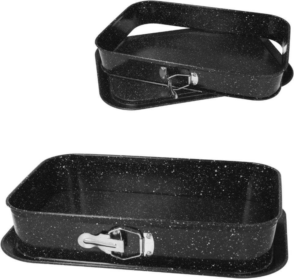 Brunbeste Bakvormenset 2 Delige Ovenschalen Zwart 35 x 24 cm 28 x 19 cm