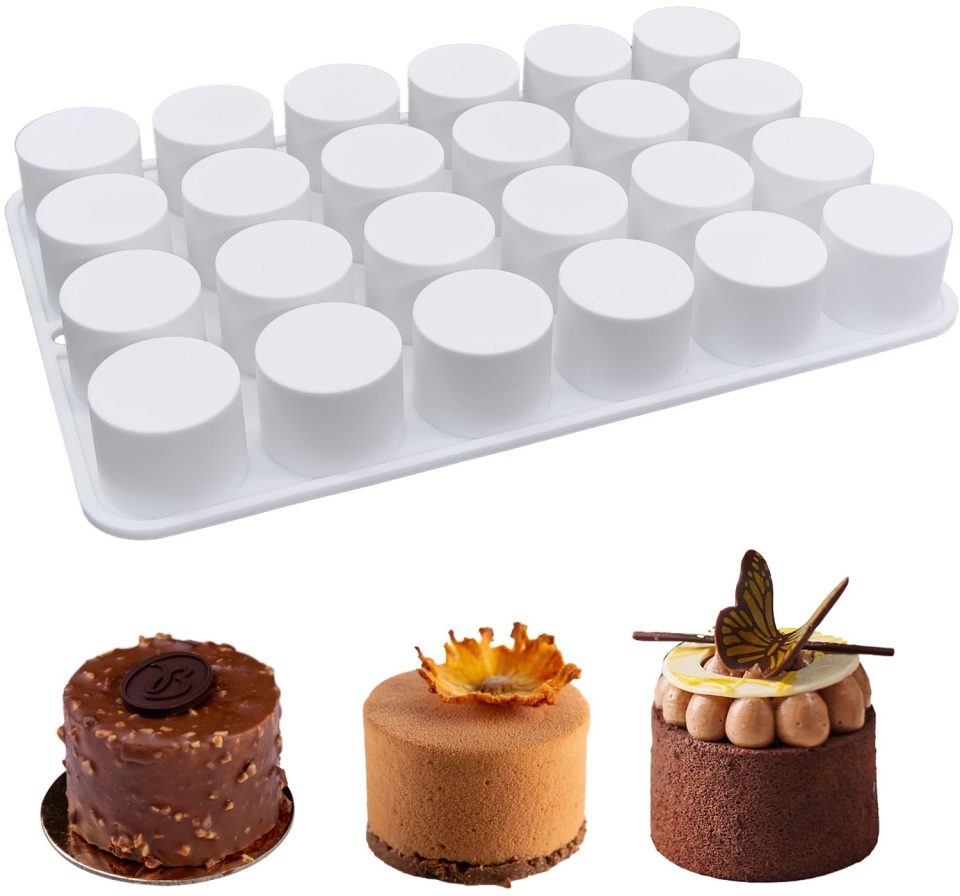 Famanu siliconen mal Cilindervormige voor chocolade 24 holtes