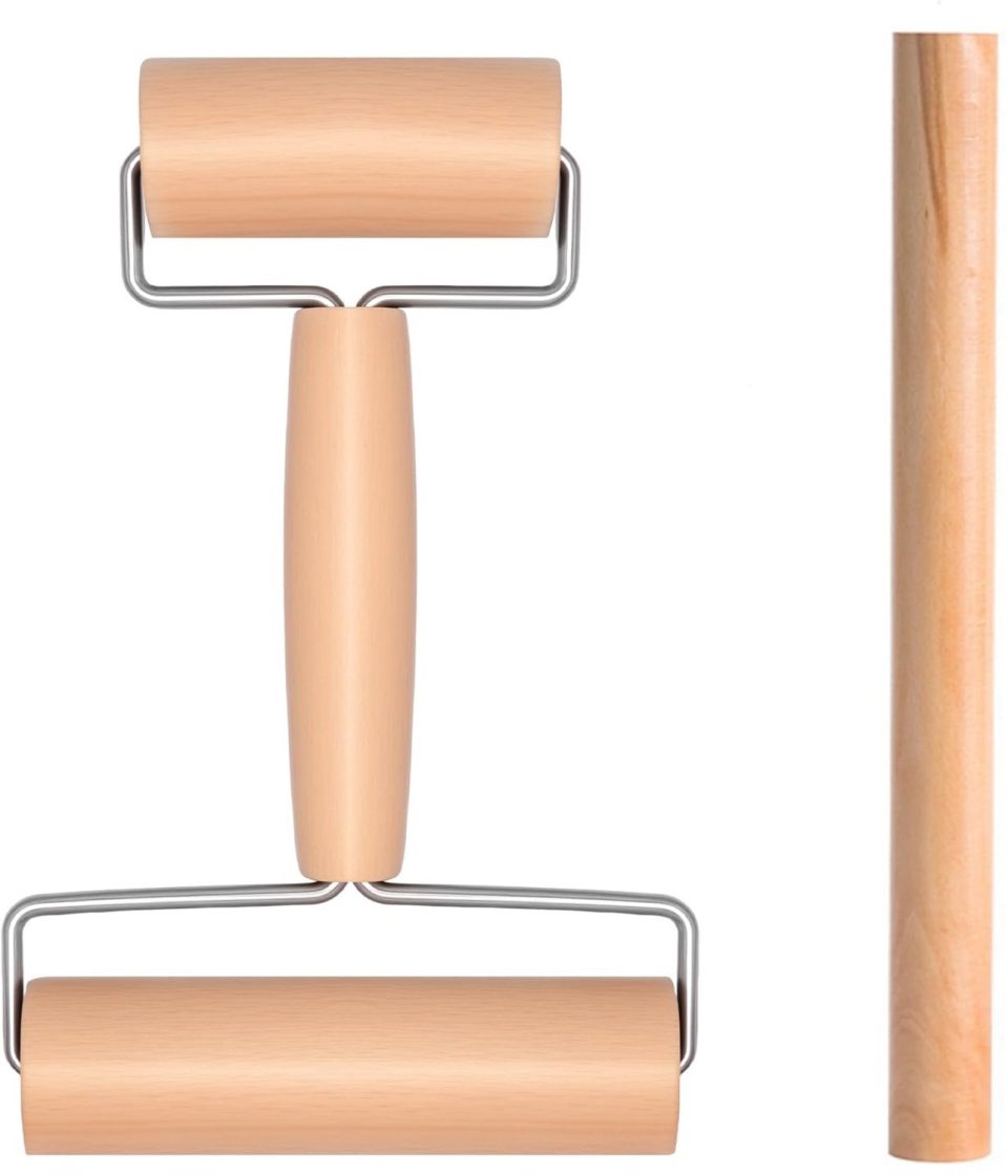 Famanu deegroller Houten set van 2