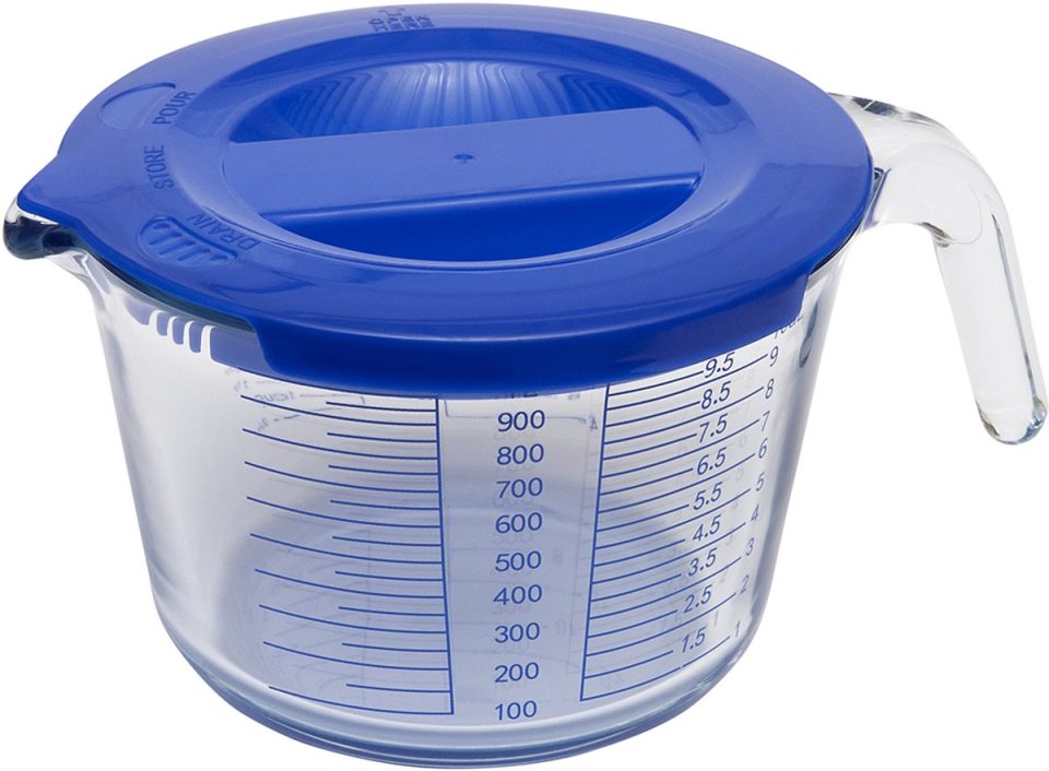 Brand New Cake Maatbeker Glas met Deksel 1 l