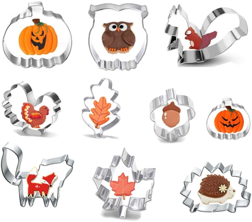 Hiqe-Fl Herfstkoekjesvormpjes, pompoenkoekjesvormpjes met gezichtje