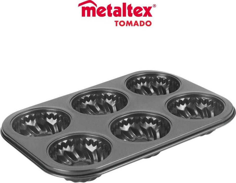 Tomado - Metaltex bakvorm Metaltex By Tomado RVS 6 Vaks 7,5 cm