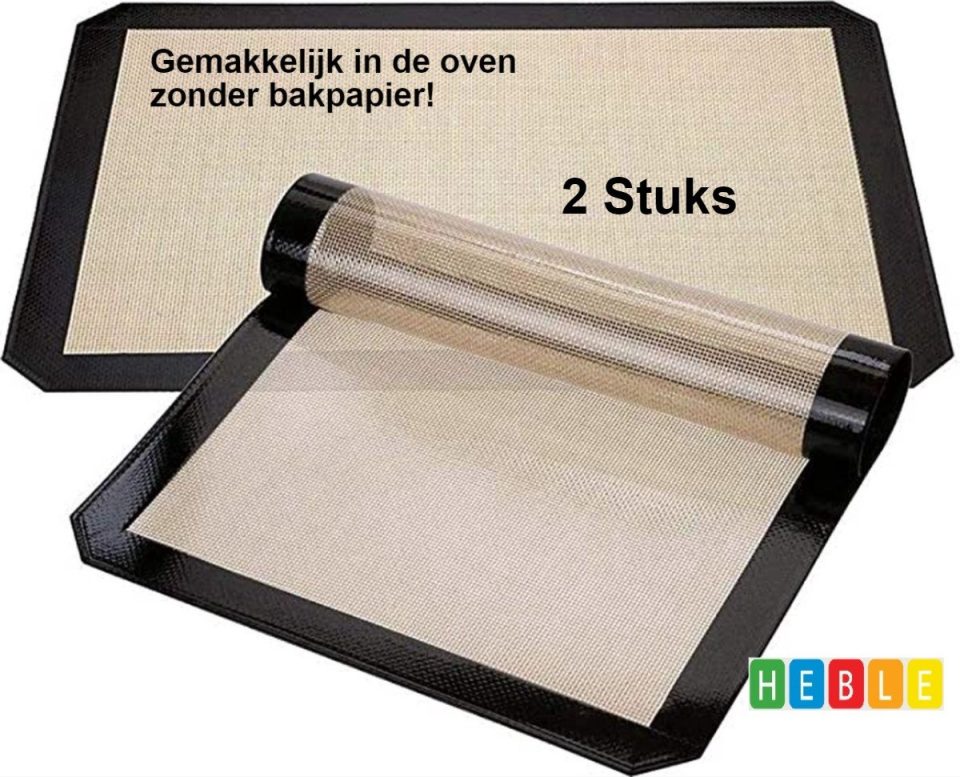 Heble® bakmat *** Beige 42 x 30 cm (2 stuks)