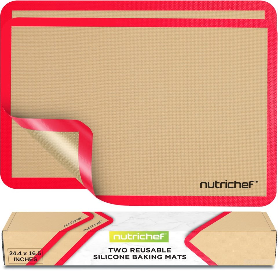 Nutrichef bakmatten Siliconen Set van 2 Rood 62 x 42 cm