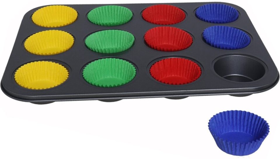 Gerimport bakvorm Muffins/cupcakes maken /blik 35 x 26 cm