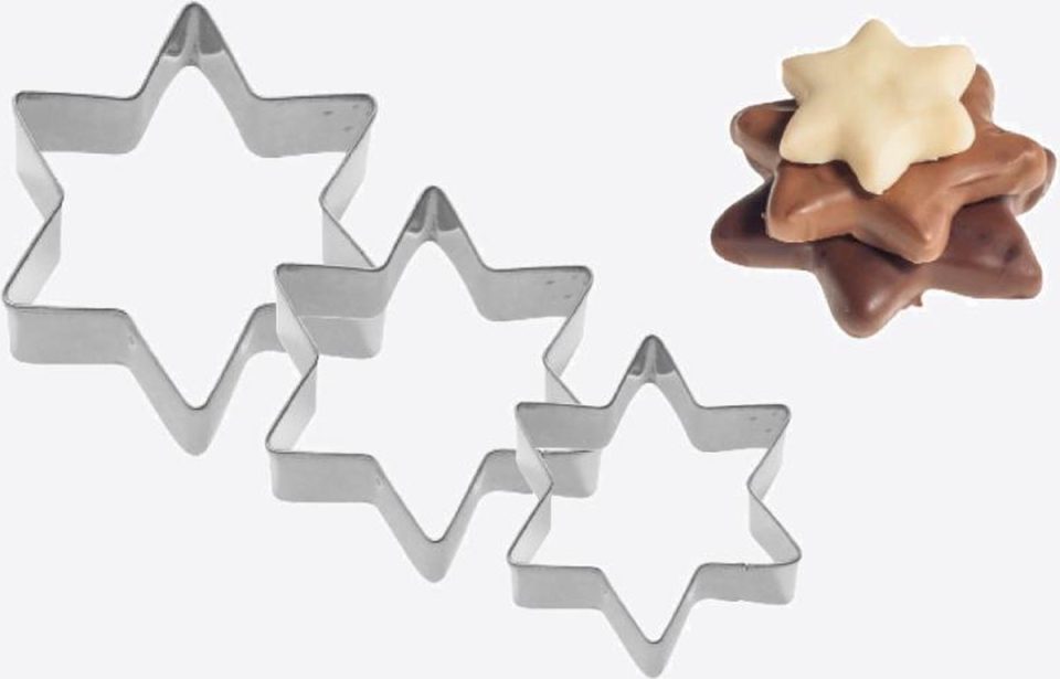 Westmark set van 3 uitsteekvormen uit rvs ster 4; 5 6 cm